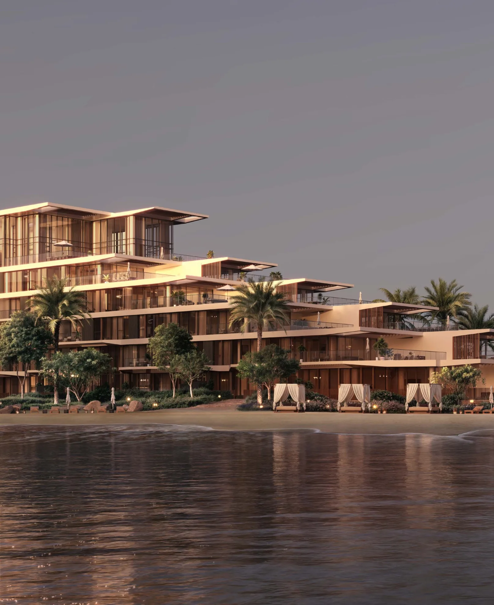 Lunaya's villa collection beside a lagoon